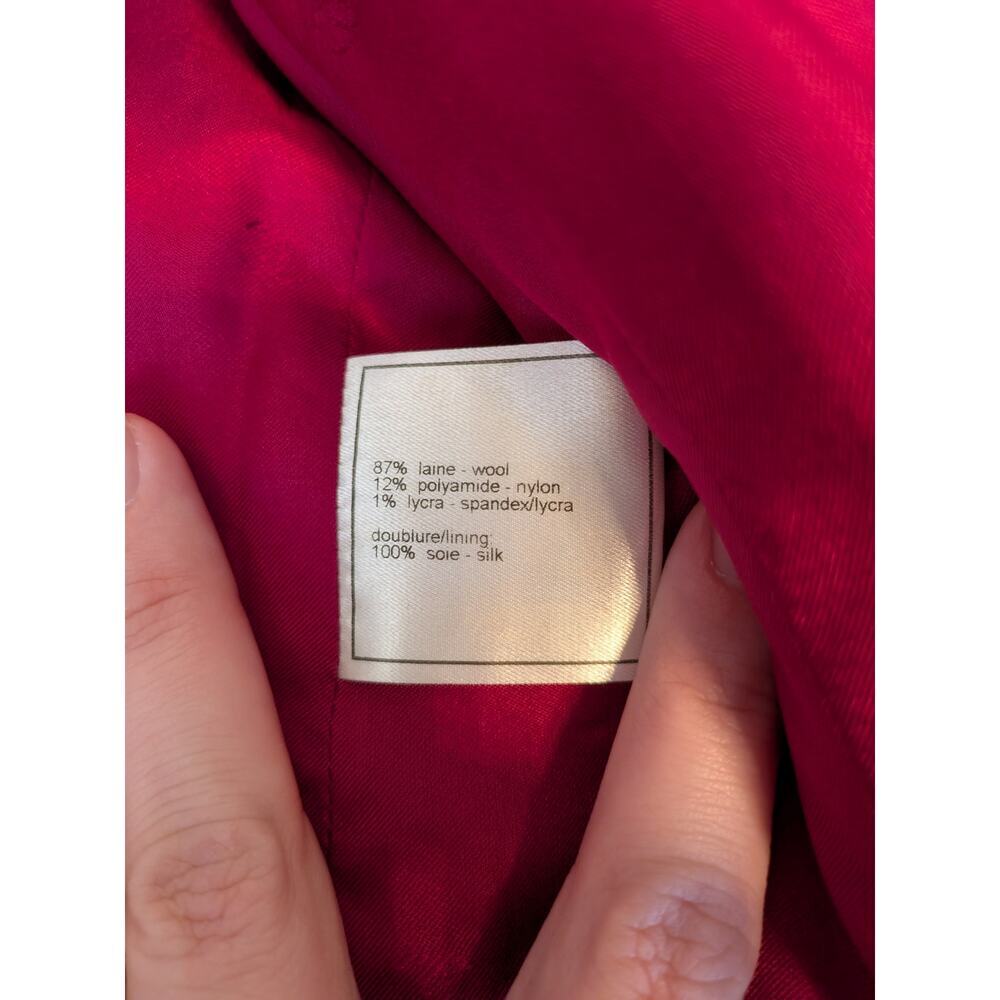 CHANEL Wool Jacket Blazer Hot Pink size 48 with 4 Front Pockets - Picture 14 of 15